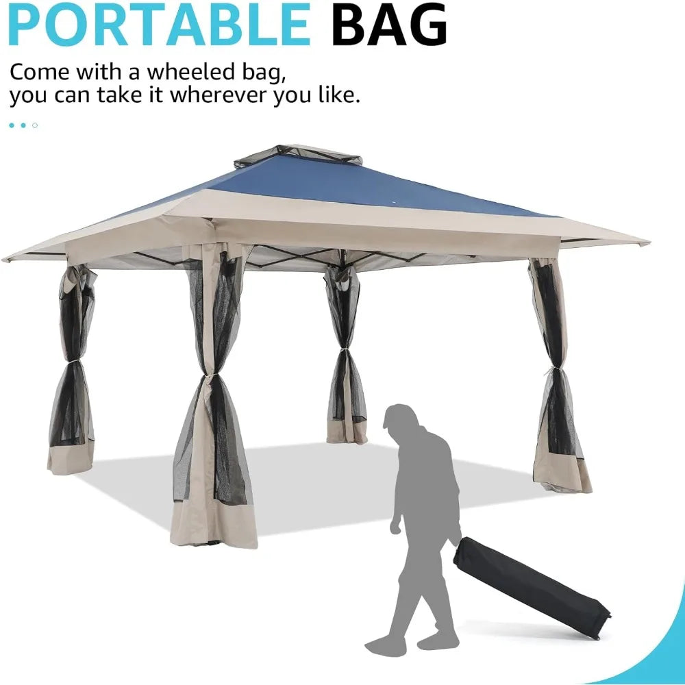 TangXu Pop Up Gazebo Mosquito Netting Outdoor Canopy