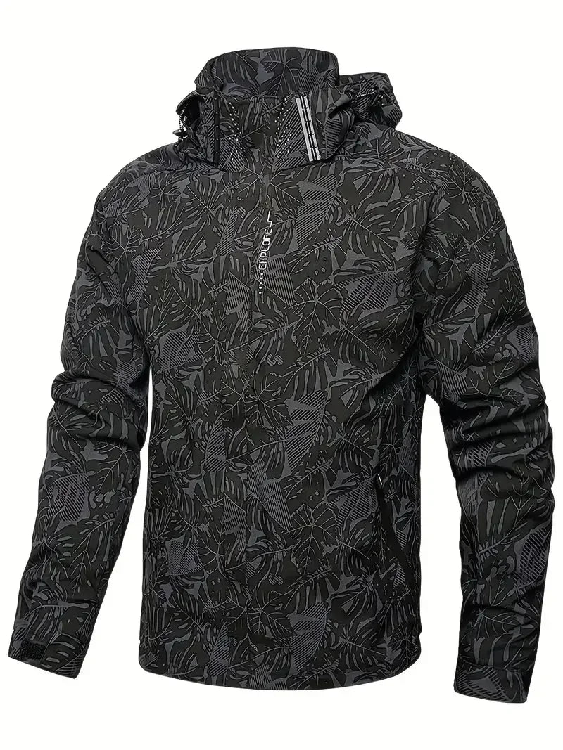 Casual Waterproof Windbreaker Jacket Full Zip Hooded Shell