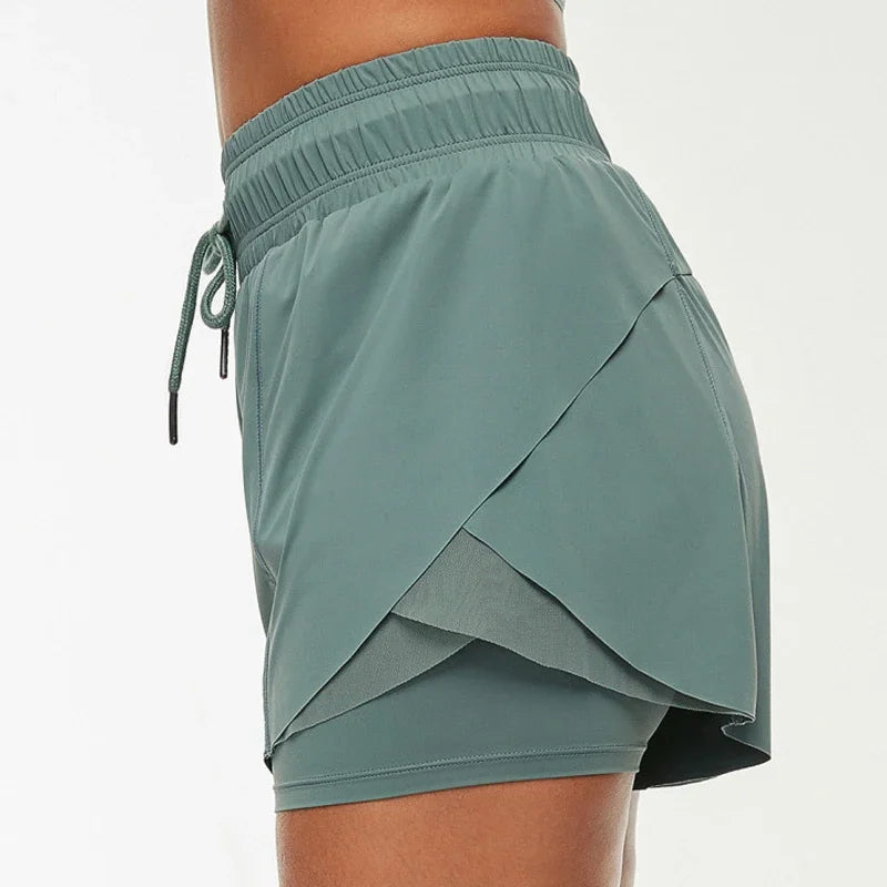 Nylon Breathable Quick Dry Women Running Yoga Shorts