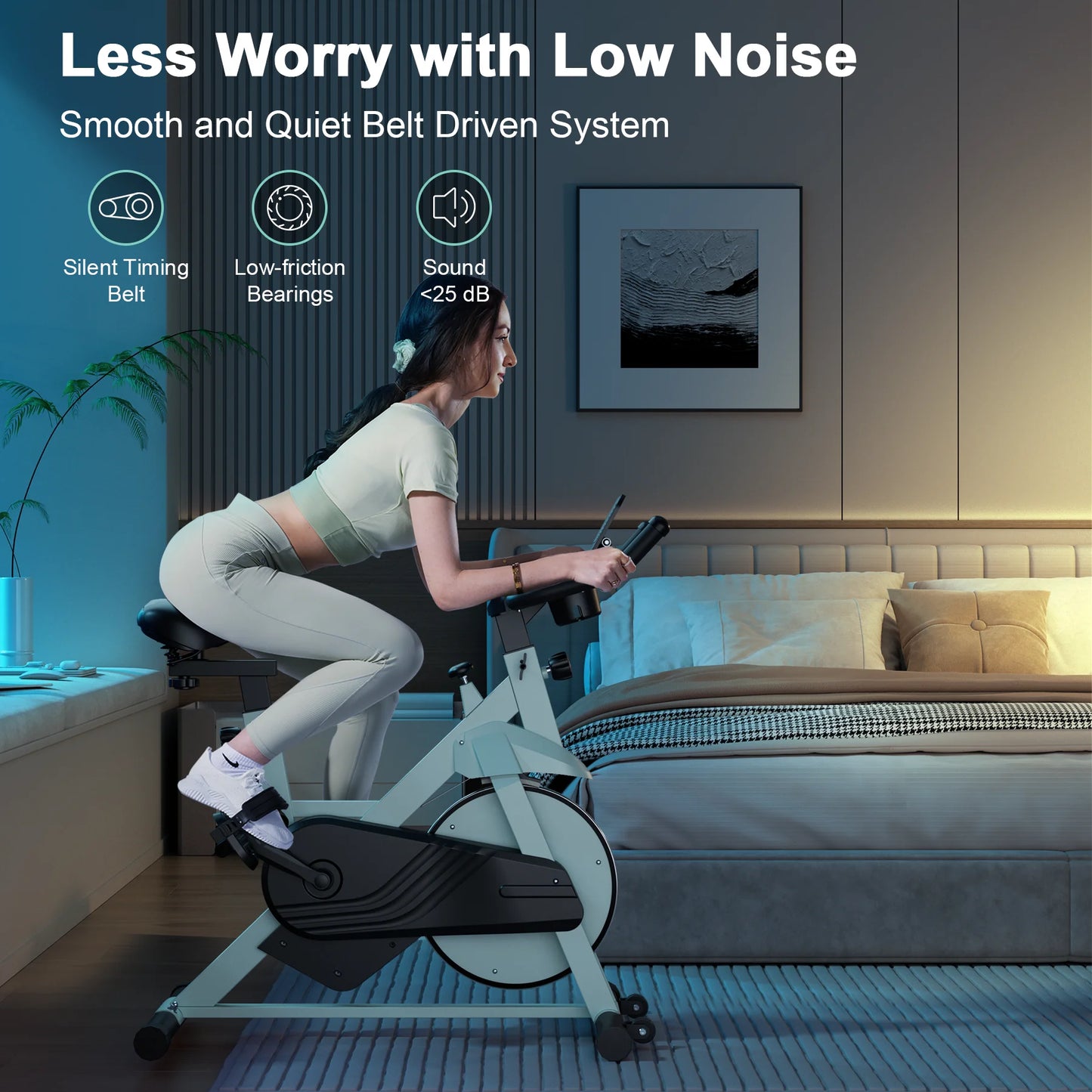Superun Magnetic Resistance Exercise Bike Low Noise