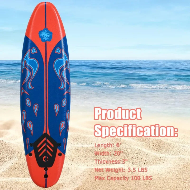 GYMAX Stand Up Paddle Board Surfboard Removable Fins Leash