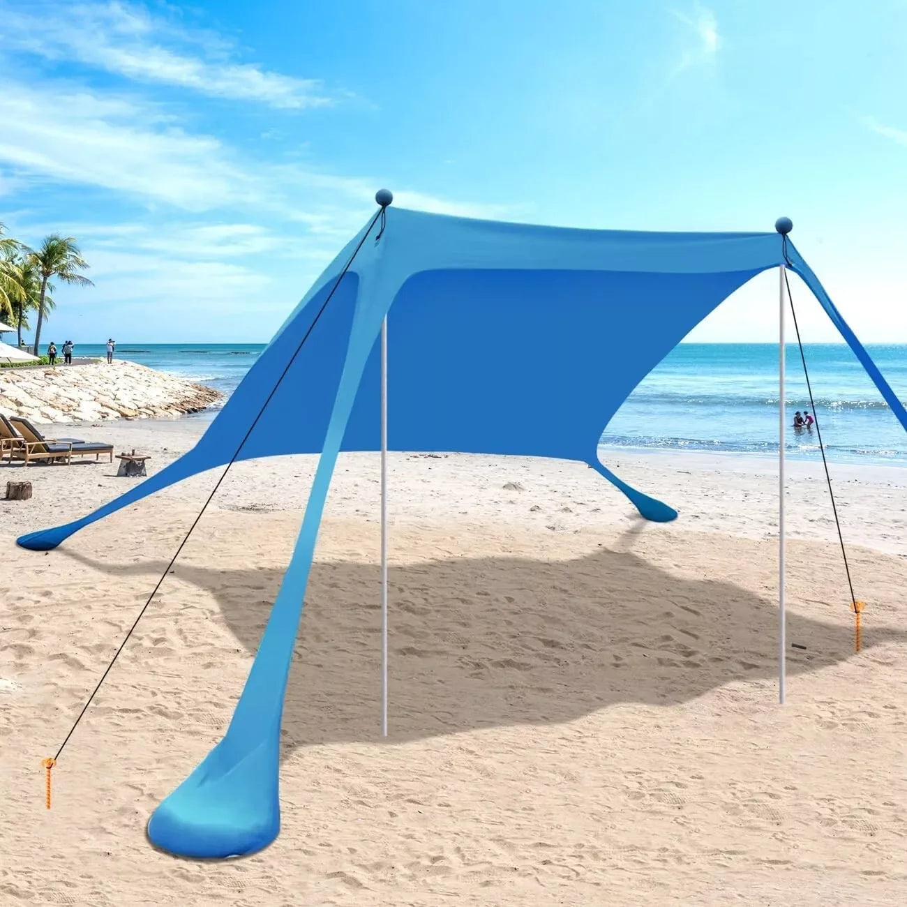 Outdoor Beach Tent Sun Shade UV Windproof Pop Up Sun Shelter