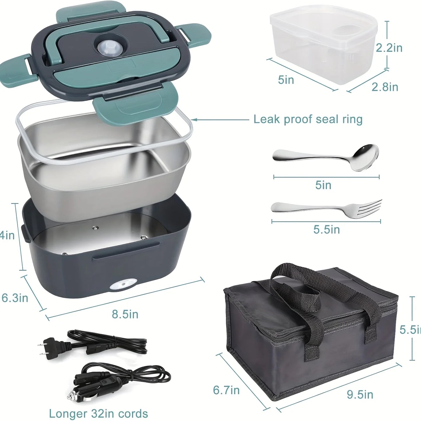 DUTRIEUX Electric Lunch Box Warmer Portable Car And Home