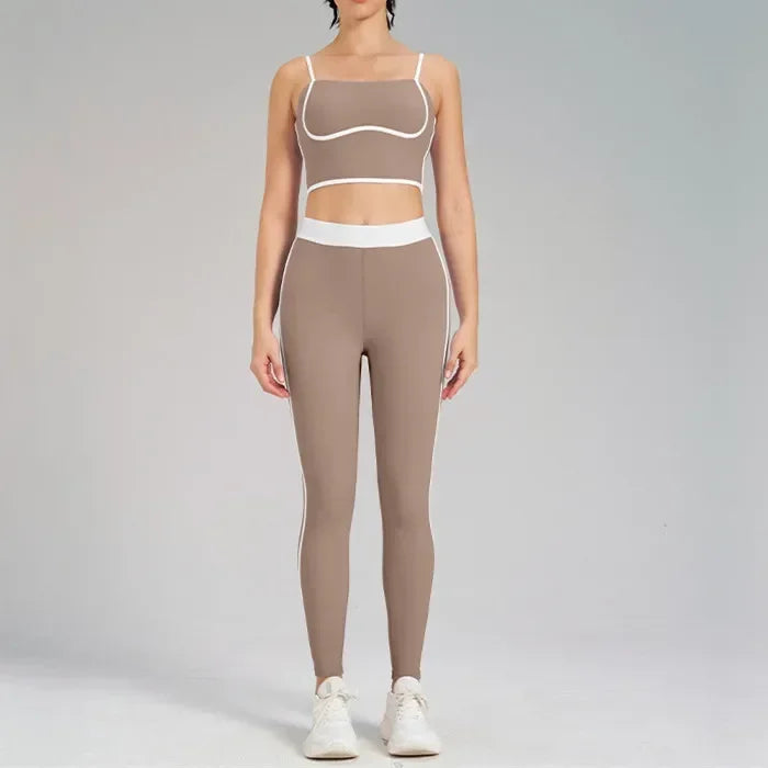 Women Tracksuit Yoga Set With MoistureWicking Bra Sportswear Athletic Performance
