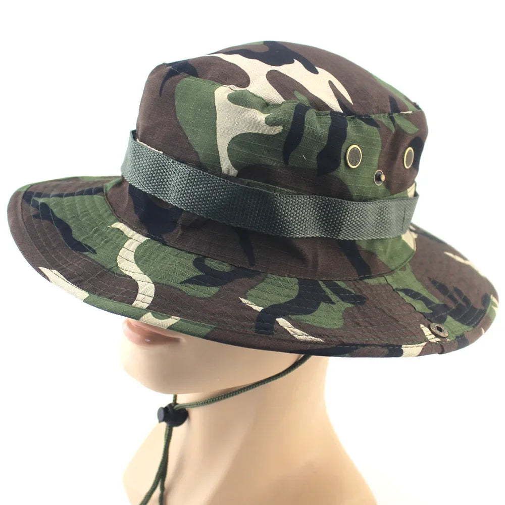 Camouflage Boonie Hat For Men Outdoor Sports Sun Bucket Cap