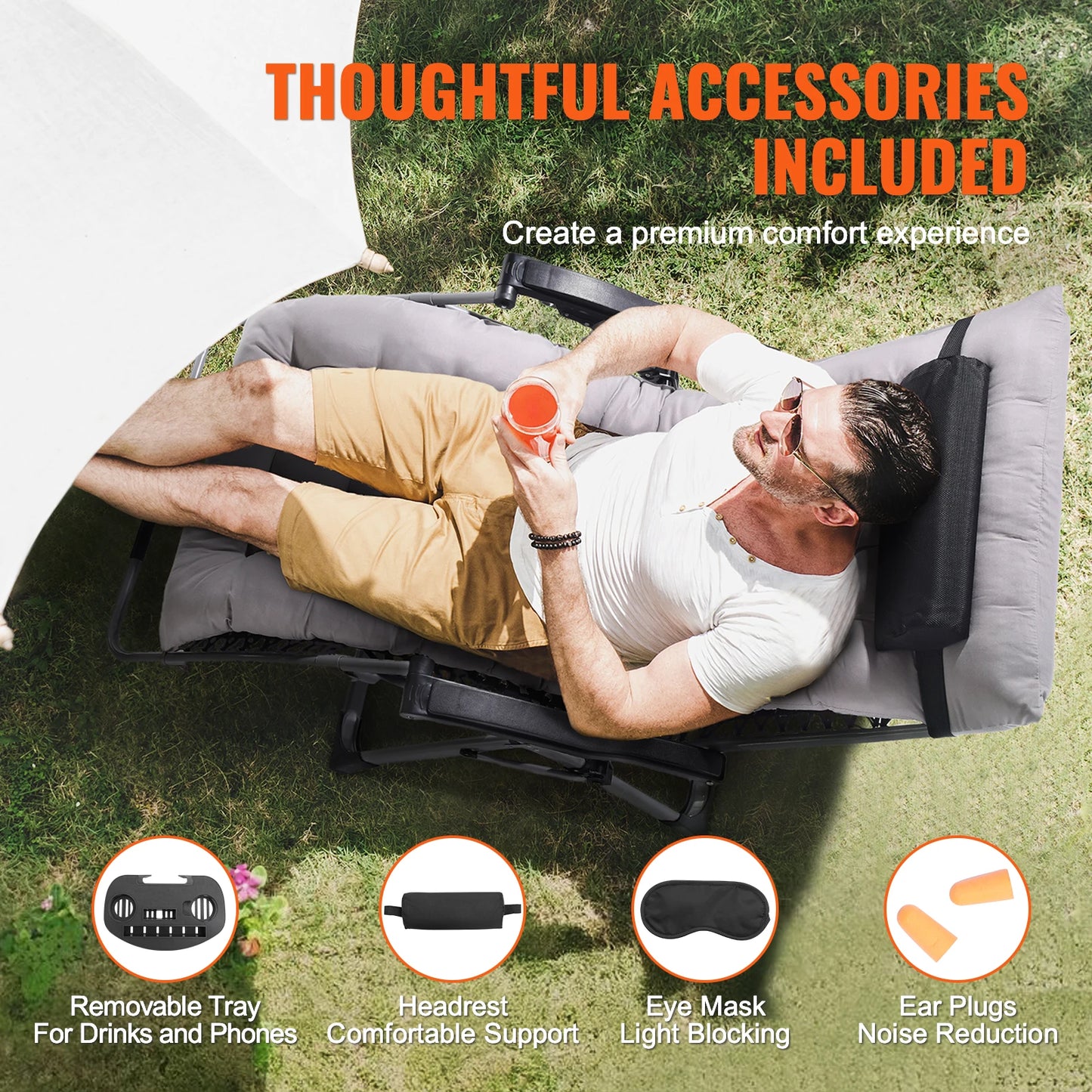 SucceBuy Zero Gravity Chair Recliner With Cupholder