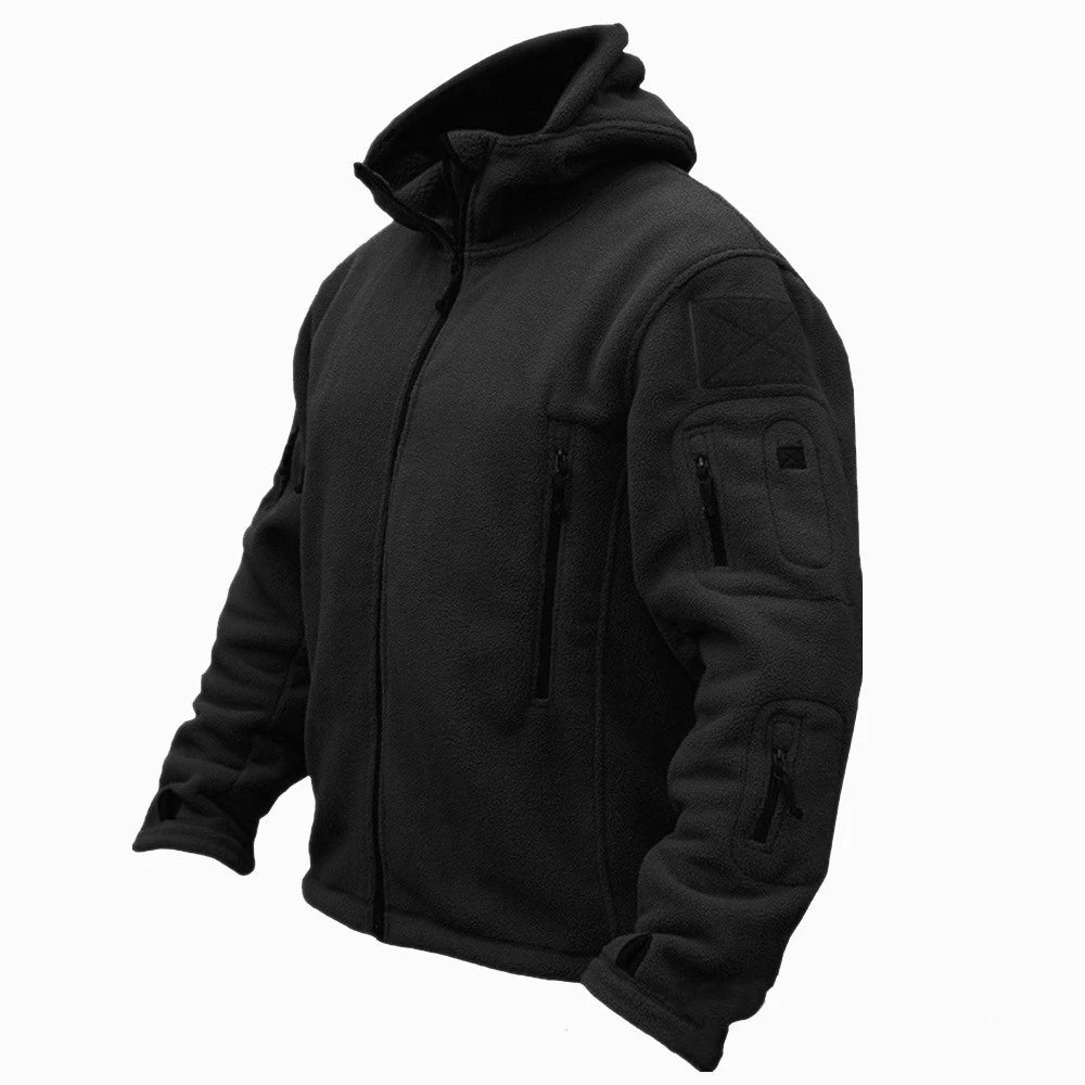 Men Military Winter Thermal Fleece Tactical Hooded Softshell Jacket