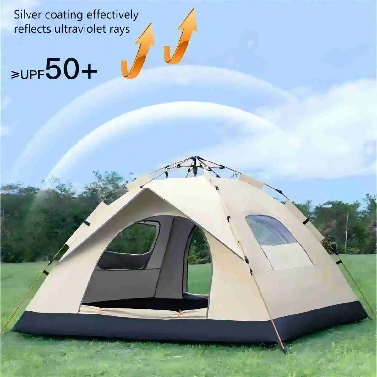 Pakicetus Automatic Quick Opening Ultralightweight Camping Tent Waterproof Dual Windows