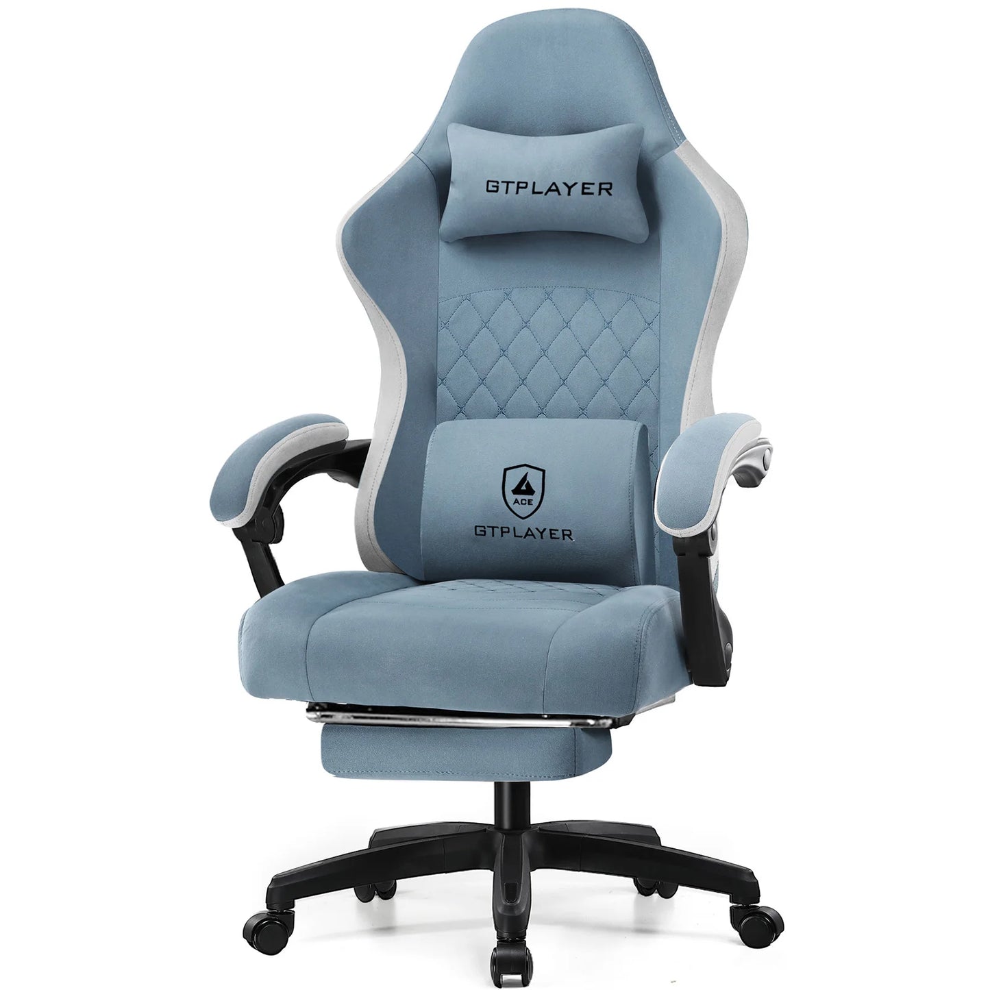 GTPLAYER Ergonomic Gaming Chair With Lumbar Support And Footrest