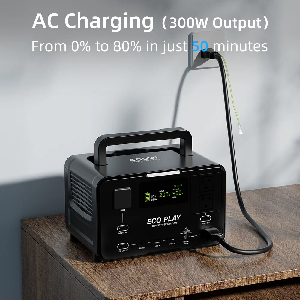 Eco Play Portable Power Station EP400 LiFeP04 256Wh