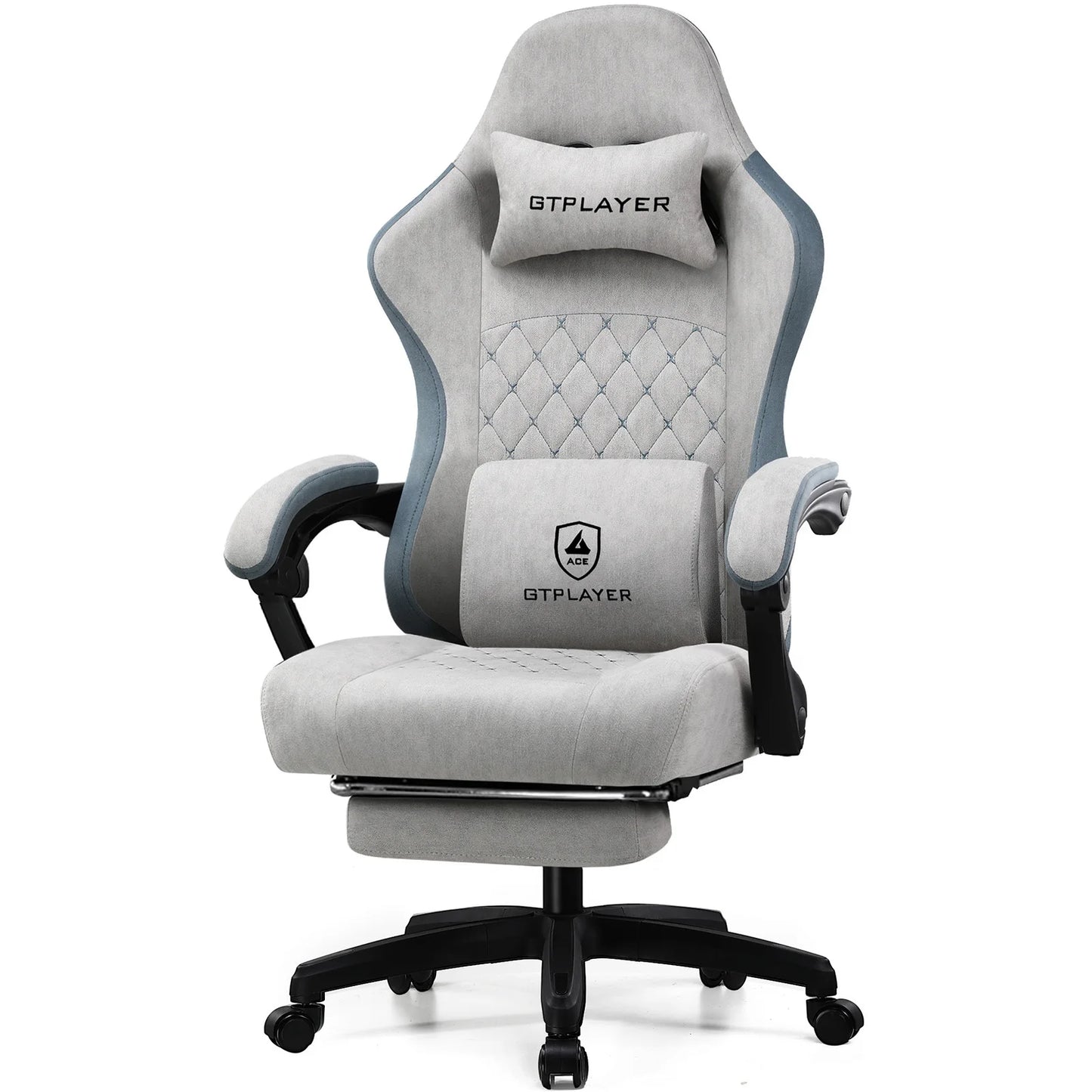 GTPLAYER Ergonomic Gaming Chair With Lumbar Support And Footrest