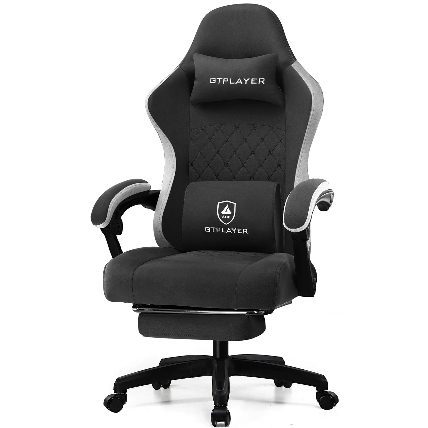 GTPLAYER Ergonomic Gaming Chair With Lumbar Support And Footrest