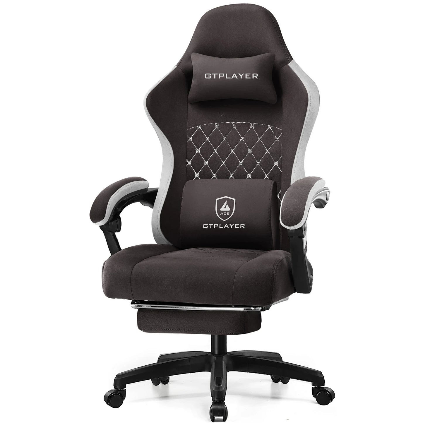 GTPLAYER Ergonomic Gaming Chair With Lumbar Support And Footrest