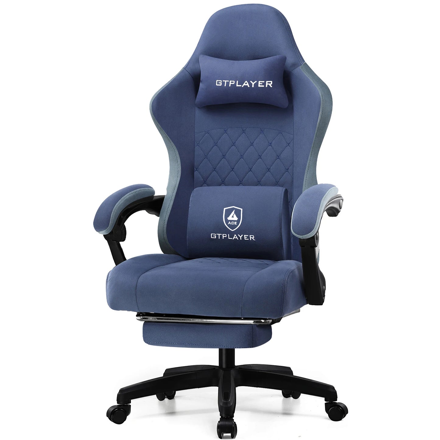 GTPLAYER Ergonomic Gaming Chair With Lumbar Support And Footrest