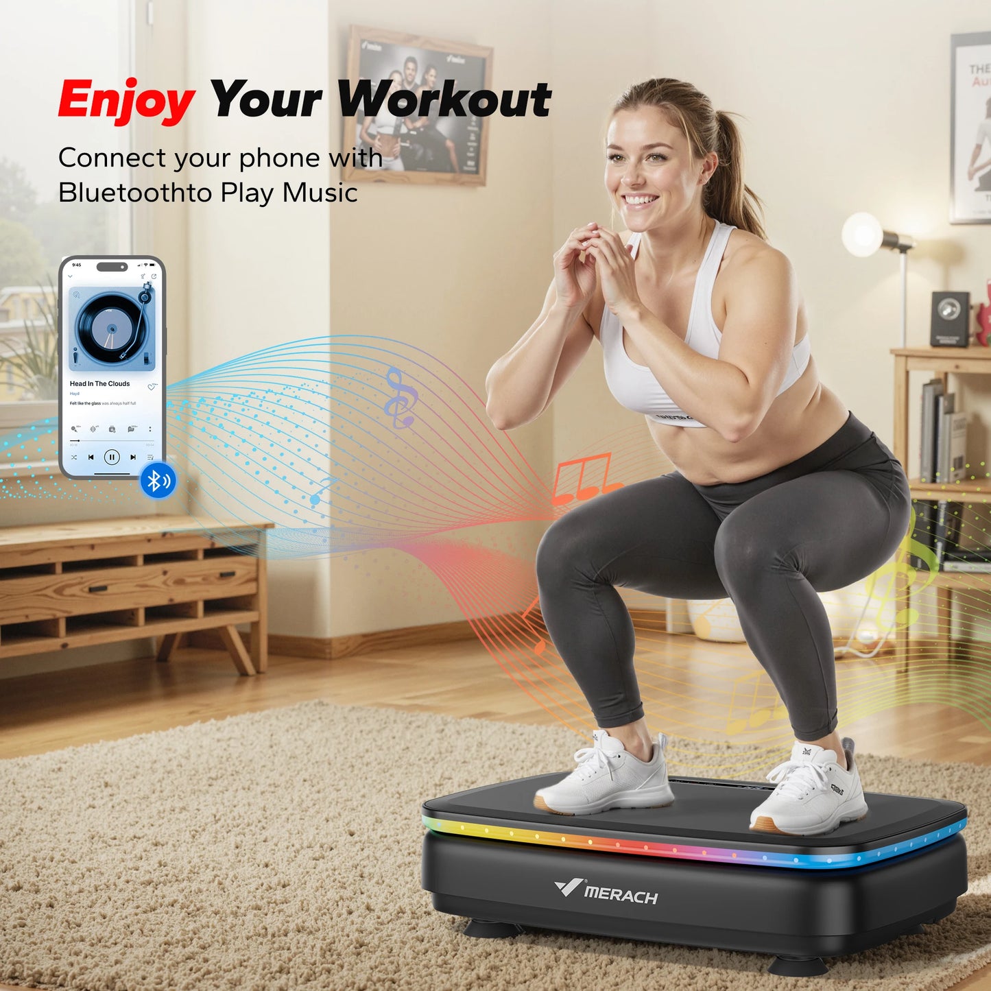 Merach Vibration Plate Exercise Machine MR2439 Whole Body Workout