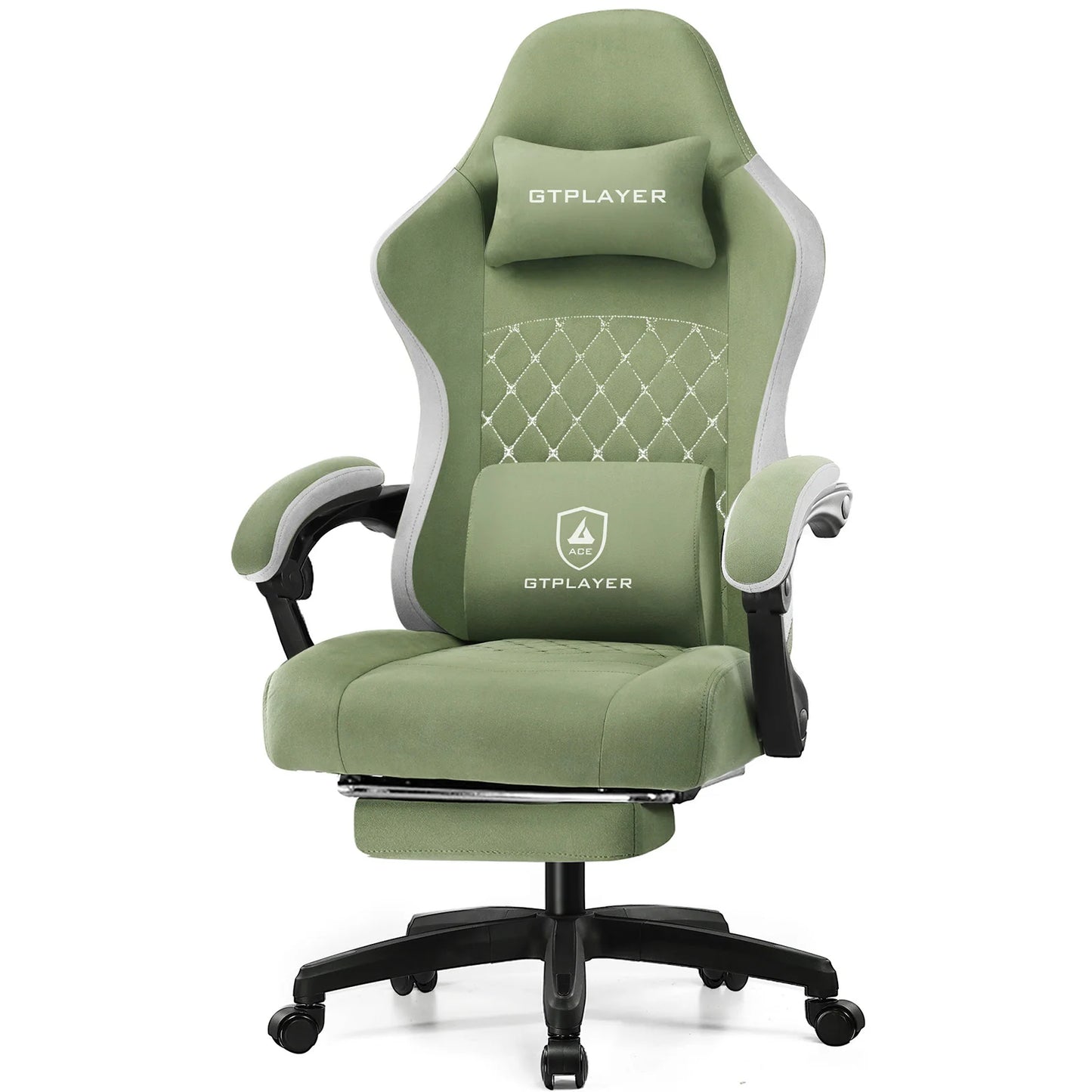 GTPLAYER Ergonomic Gaming Chair With Lumbar Support And Footrest