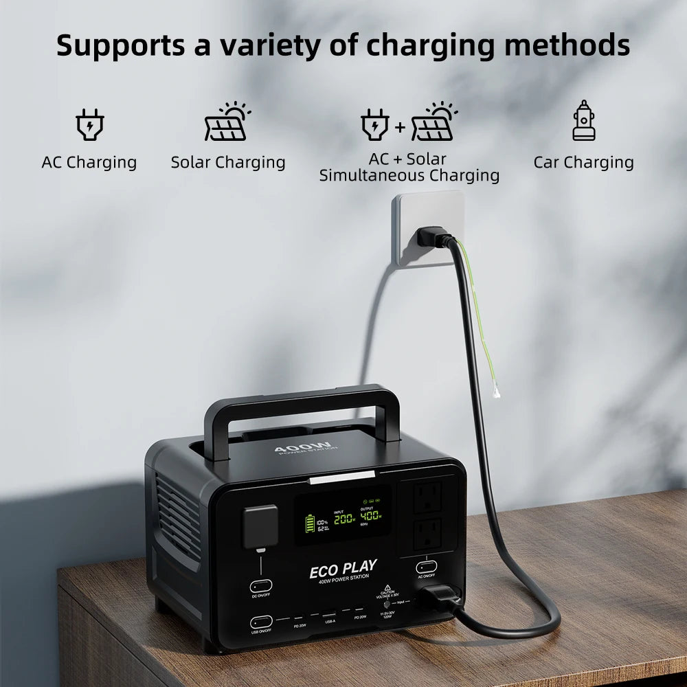 Eco Play Portable Power Station EP400 LiFeP04 256Wh