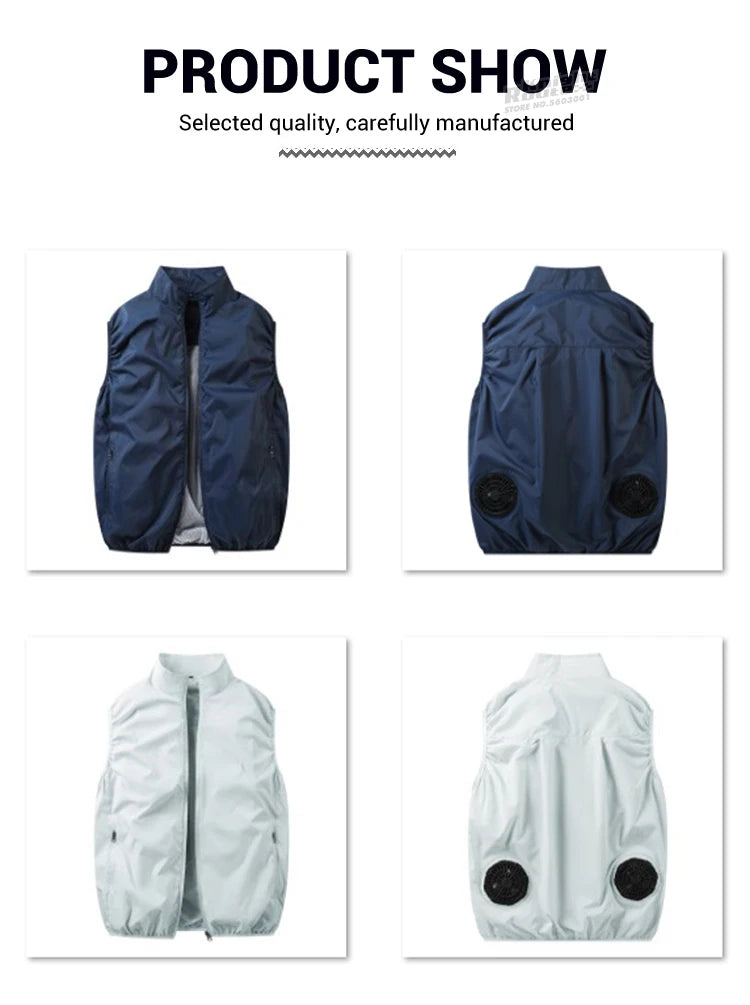 Wearable Cooling Vest With Fan For High Temperature Work