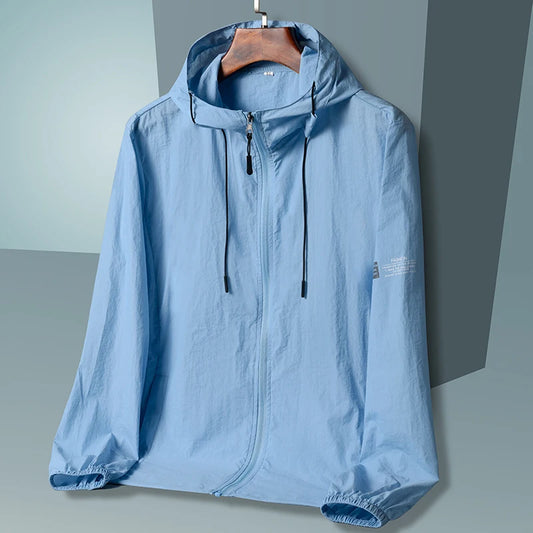 Unisex Summer Hooded Windbreaker Jacket Sun Protection Quick Dry Fishing Hunting