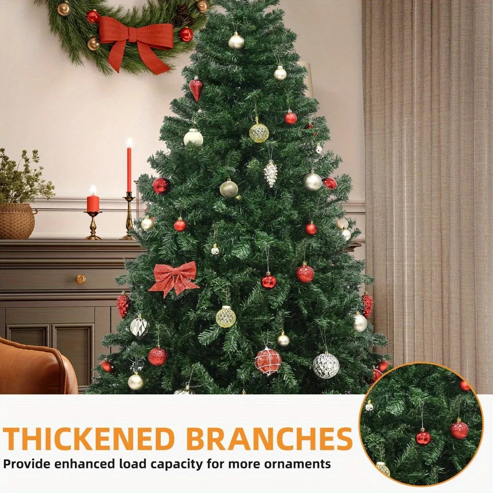 Evergreen Artificial Christmas Tree With Dense Tips And Hinges