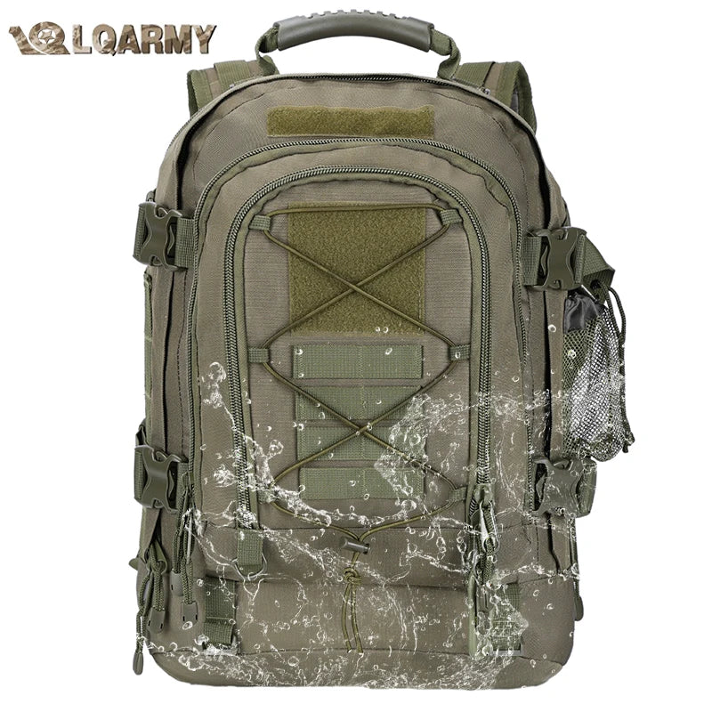 LQARMY Tactical Backpack Molle Assault Pack For Hiking And Camping