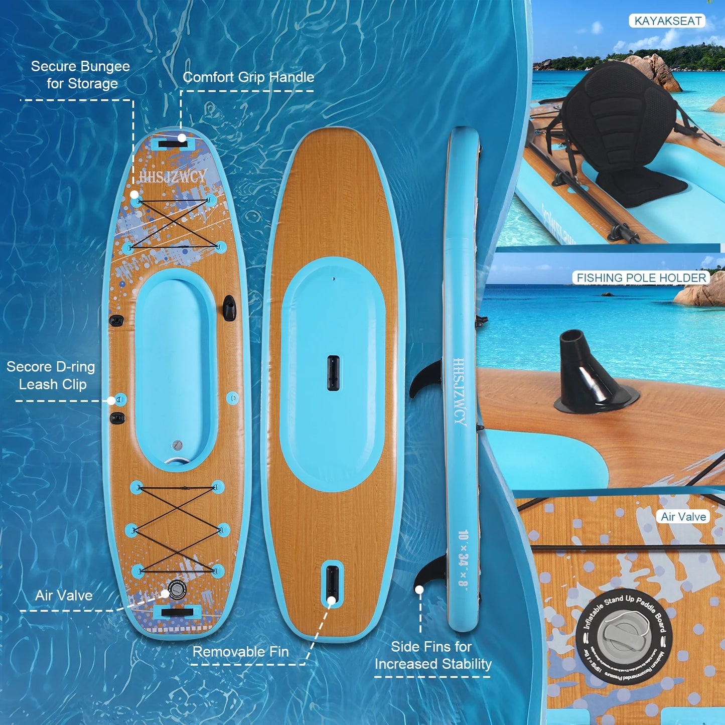 HHSJZWCY Inflatable Paddleboard Kayak With Seat For Fishing
