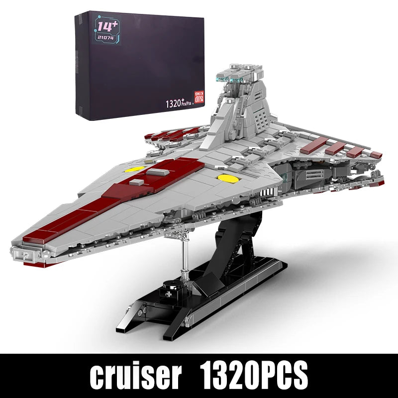 Mould King 21074 Republic Attack Cruiser Building Block Set