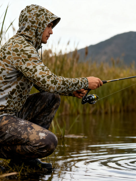 Fishing Hoodie Long Sleeve Sun Protection Shirt For Men