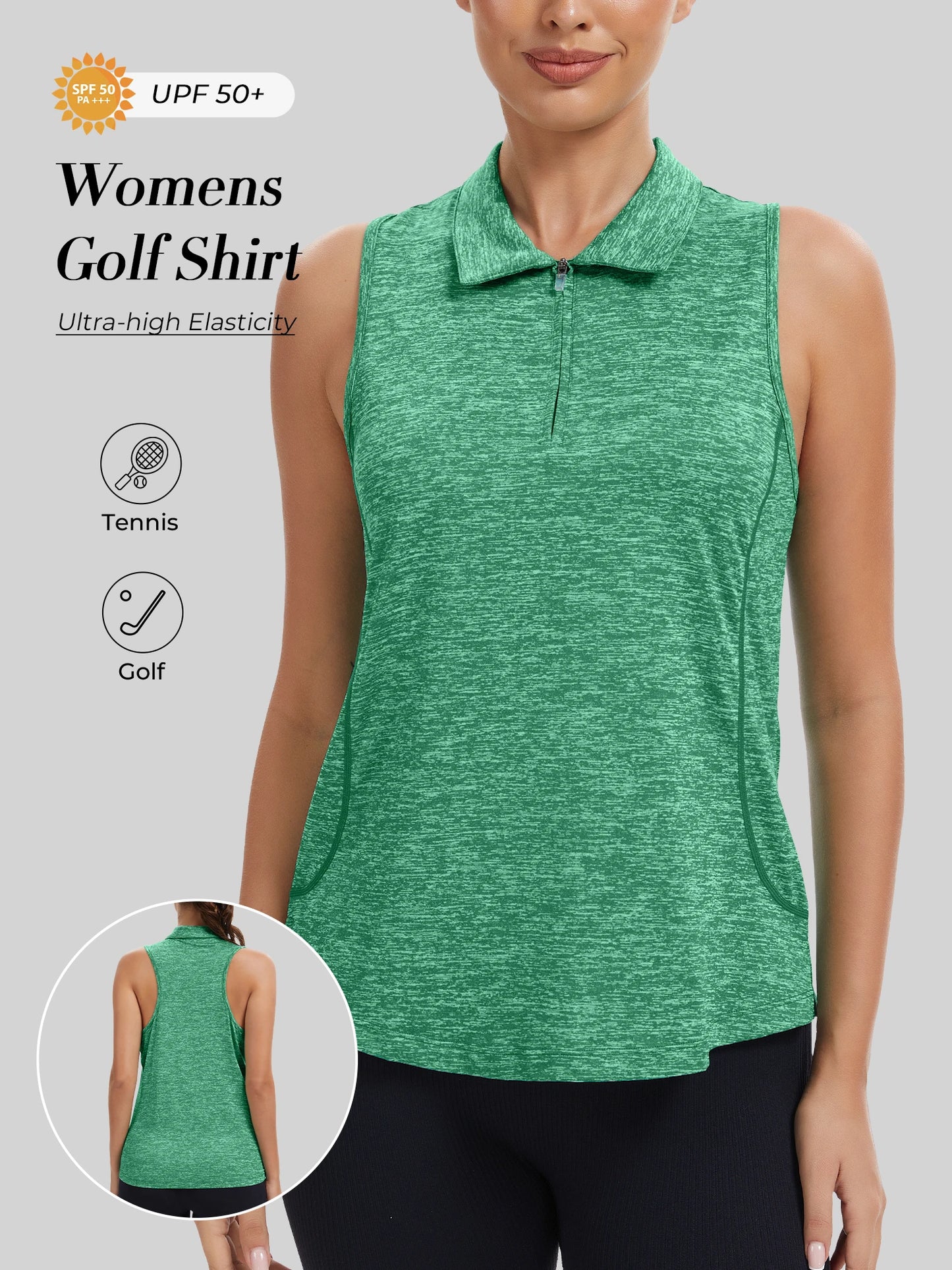 Elite Outdoor Store Sleeveless Golf Shirt Women Moisture Wicking