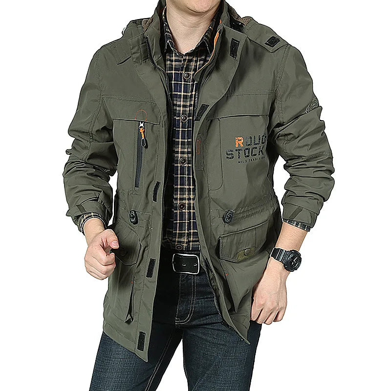 Mens Windproof Hooded Jacket Quick Dry Lightweight Coat