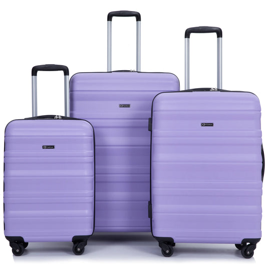 3 Piece Luggage Sets,PC Hardside Suitcase with Expandable,Spinner Wheels, TSA Lock,Carry on Luggage Set