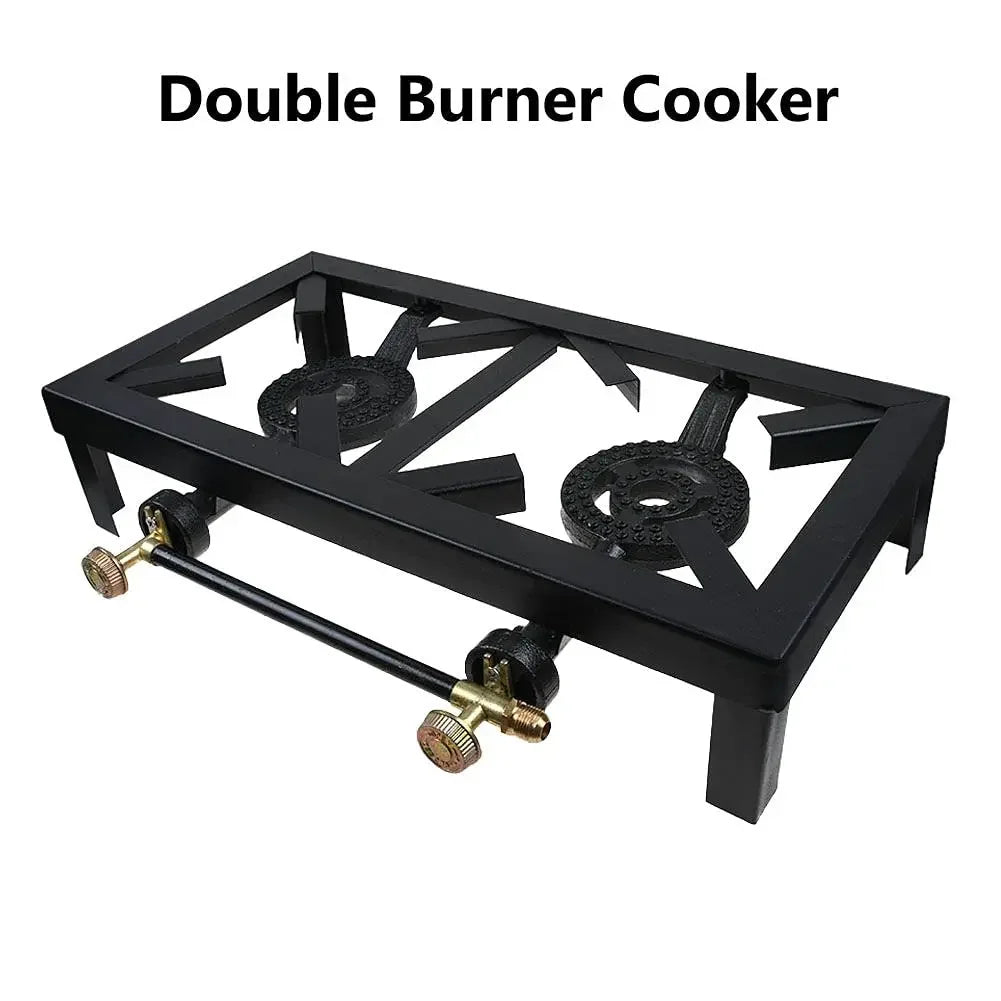 Elite Outdoor Store Cast Iron Double Burner Propane Camp Stove