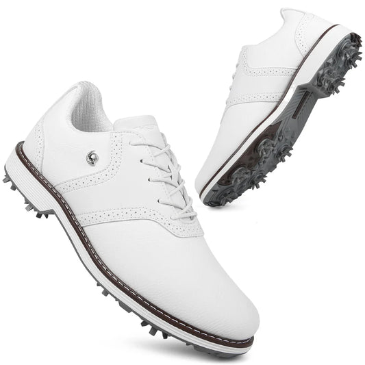 Lenox Mens Golf Shoes Spiked Lace Up Walking Footwear
