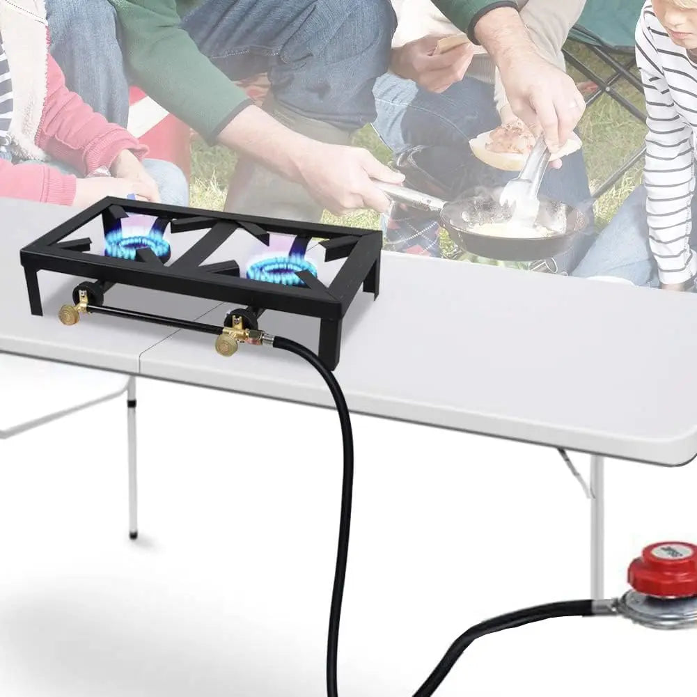 Elite Outdoor Store Cast Iron Double Burner Propane Camp Stove