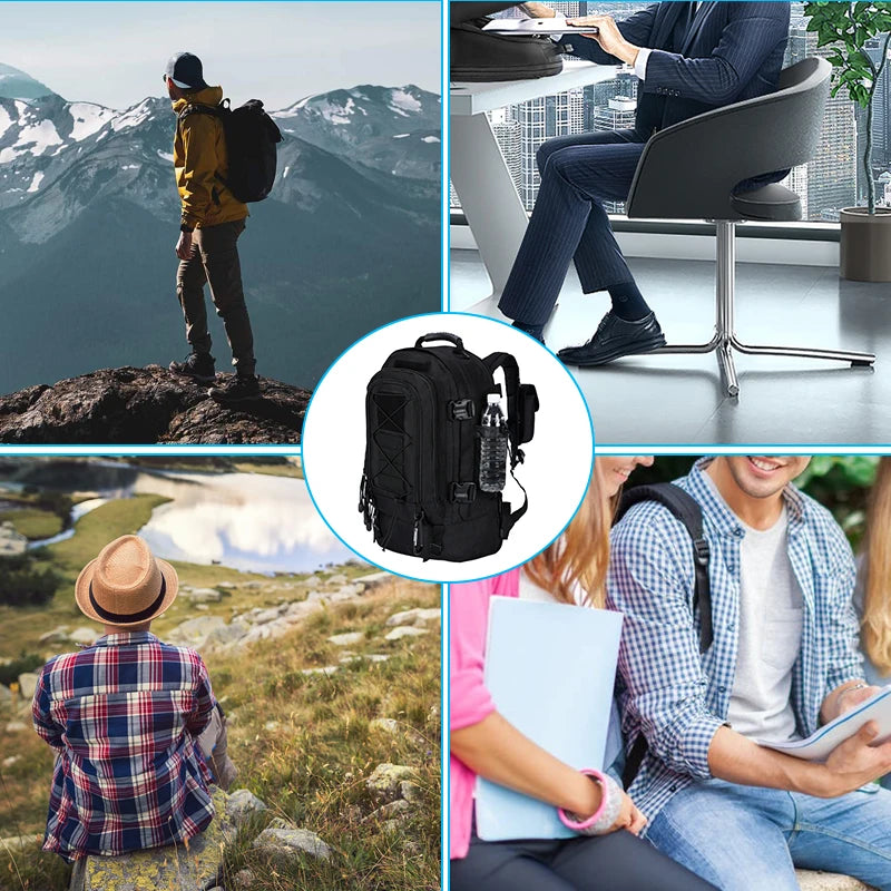 Unisex Military Tactical Backpack 56 to 75 L Large Capacity Hiking Camping