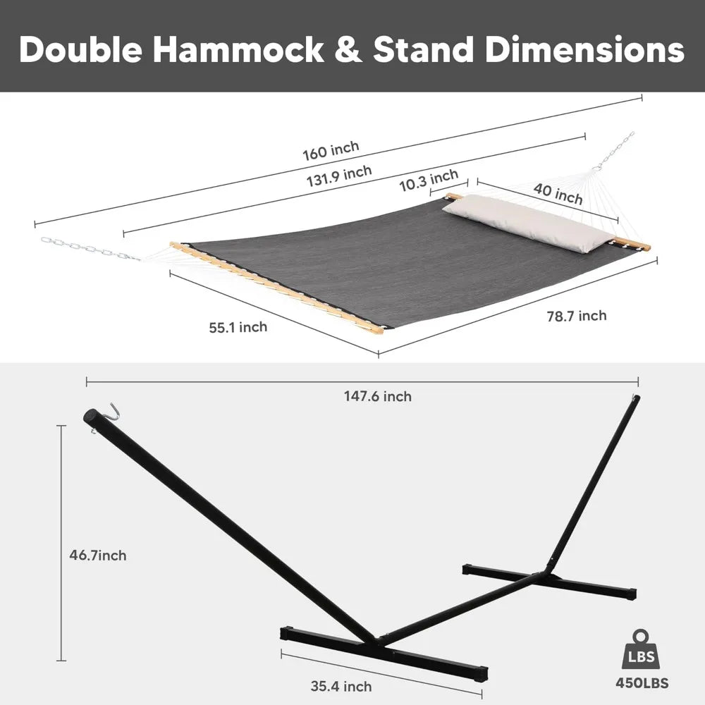 Suncreat Hammocks With Stand Heavy Duty 450 Lbs Capacity