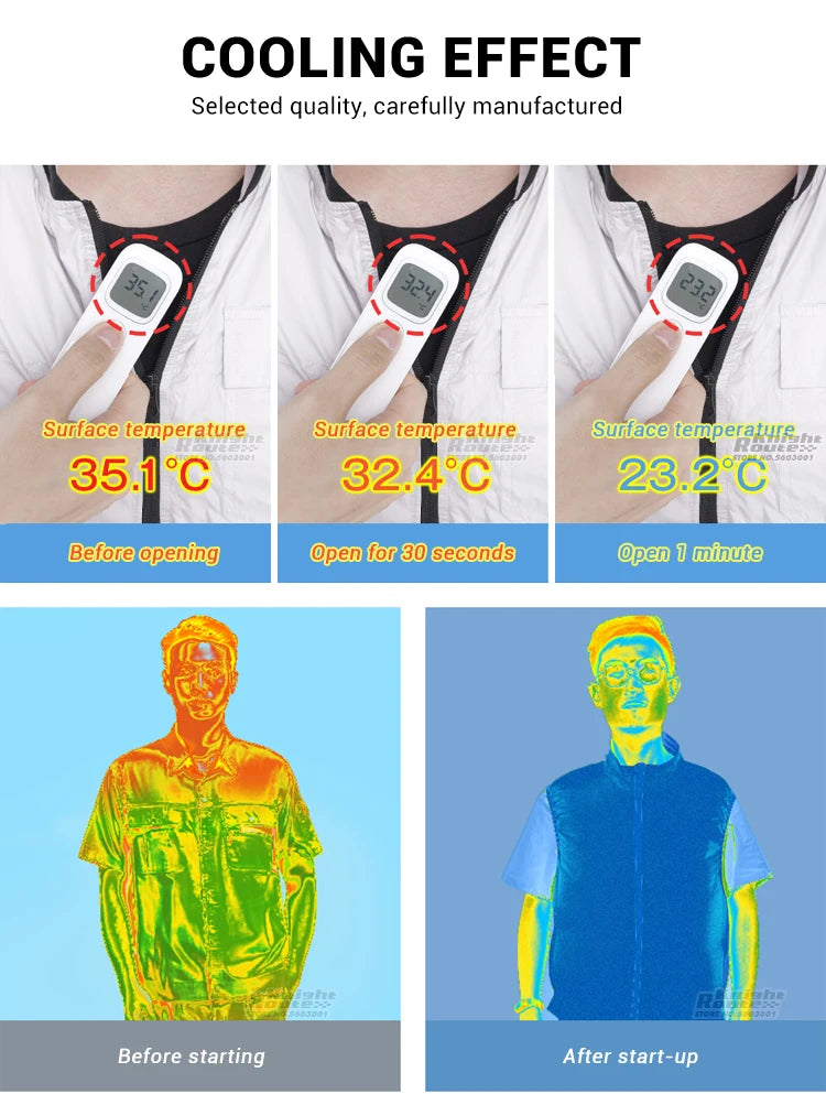 Wearable Cooling Vest With Fan For High Temperature Work