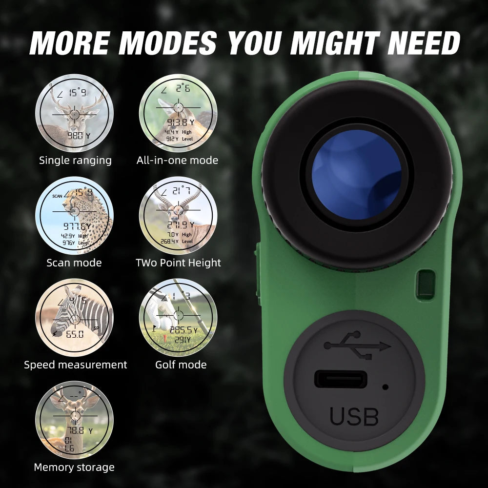 REVASRI Hunting Rangefinder 1000M Laser With Speed Slope Scan