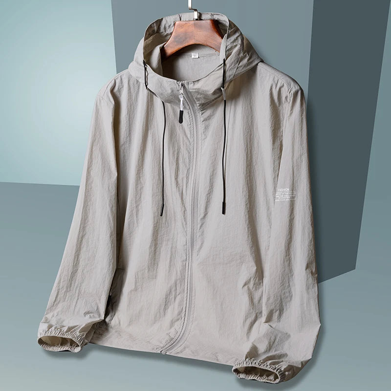 Unisex Summer Hooded Windbreaker Jacket Sun Protection Quick Dry Fishing Hunting