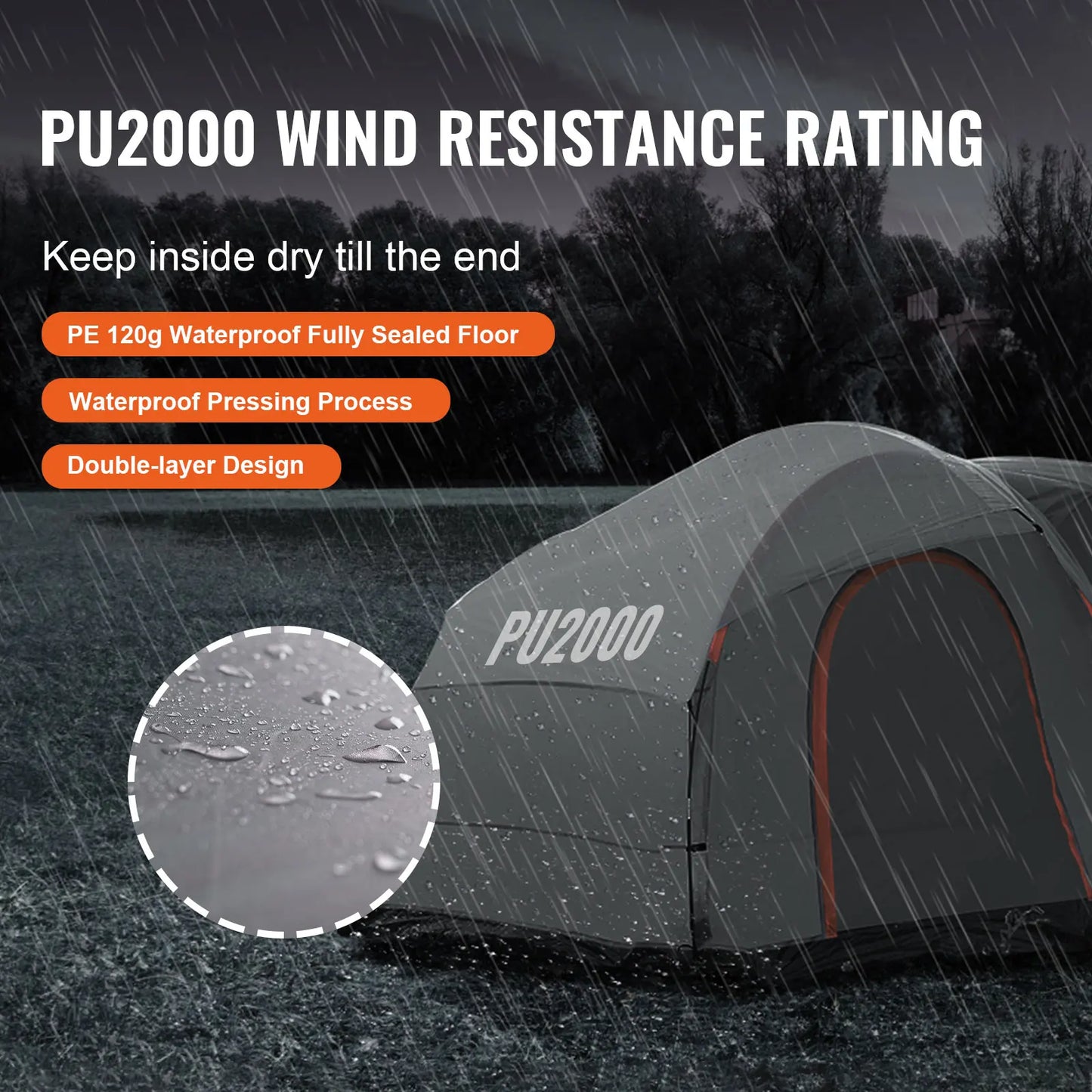 SucceBuy SUV Camping Tent Attachment for SUV With Rain Layer
