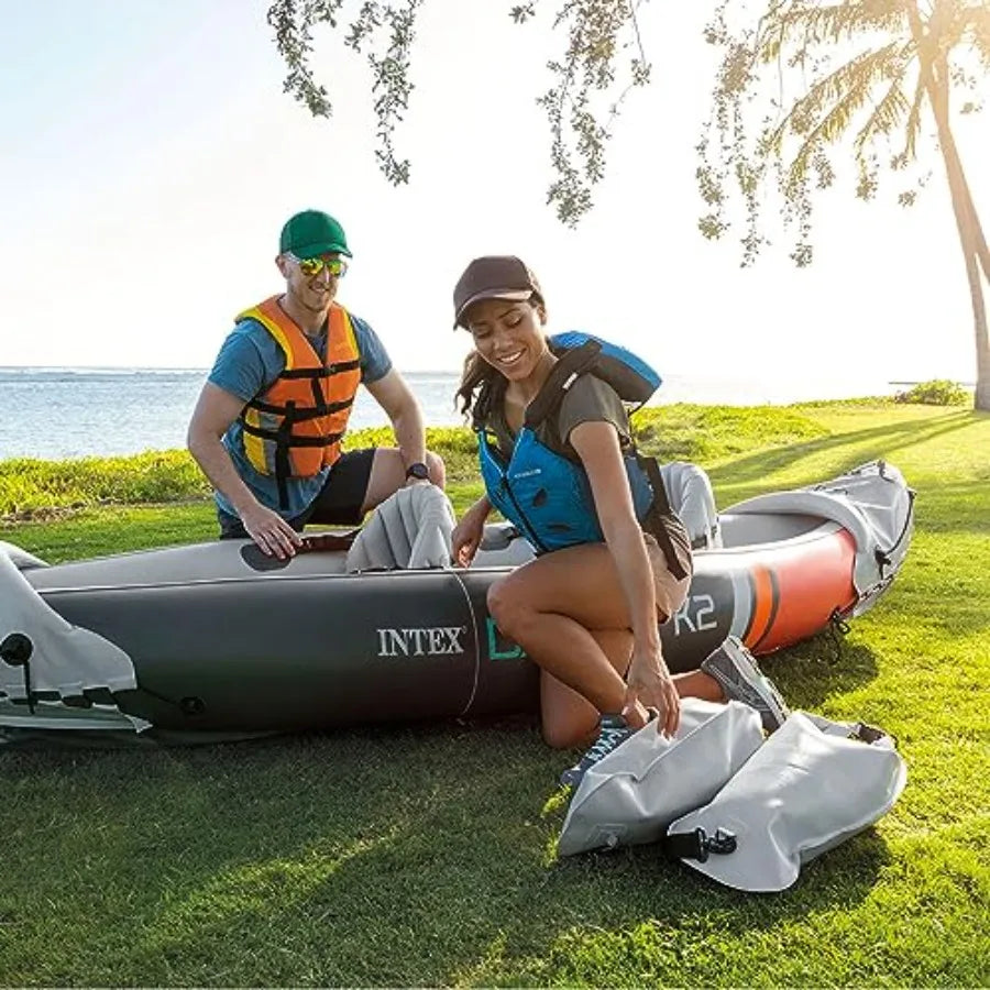 XMSJ Dakota K2 Inflatable Kayak Set With Oars Pump Kit