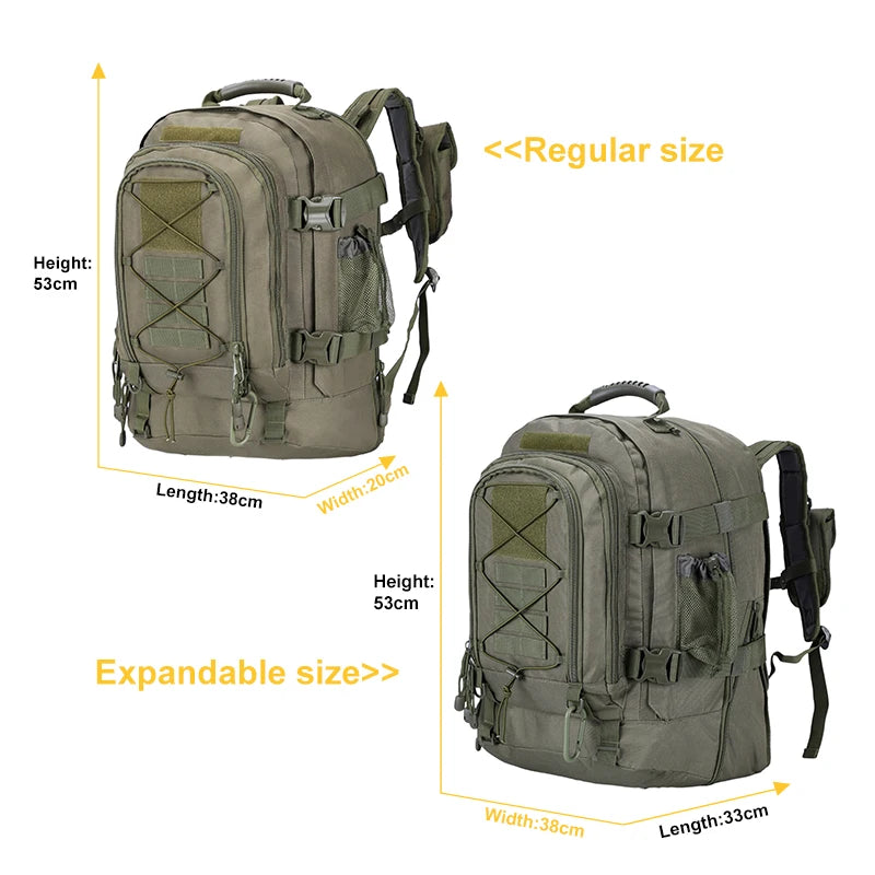 LQARMY Tactical Backpack Molle Assault Pack For Hiking And Camping