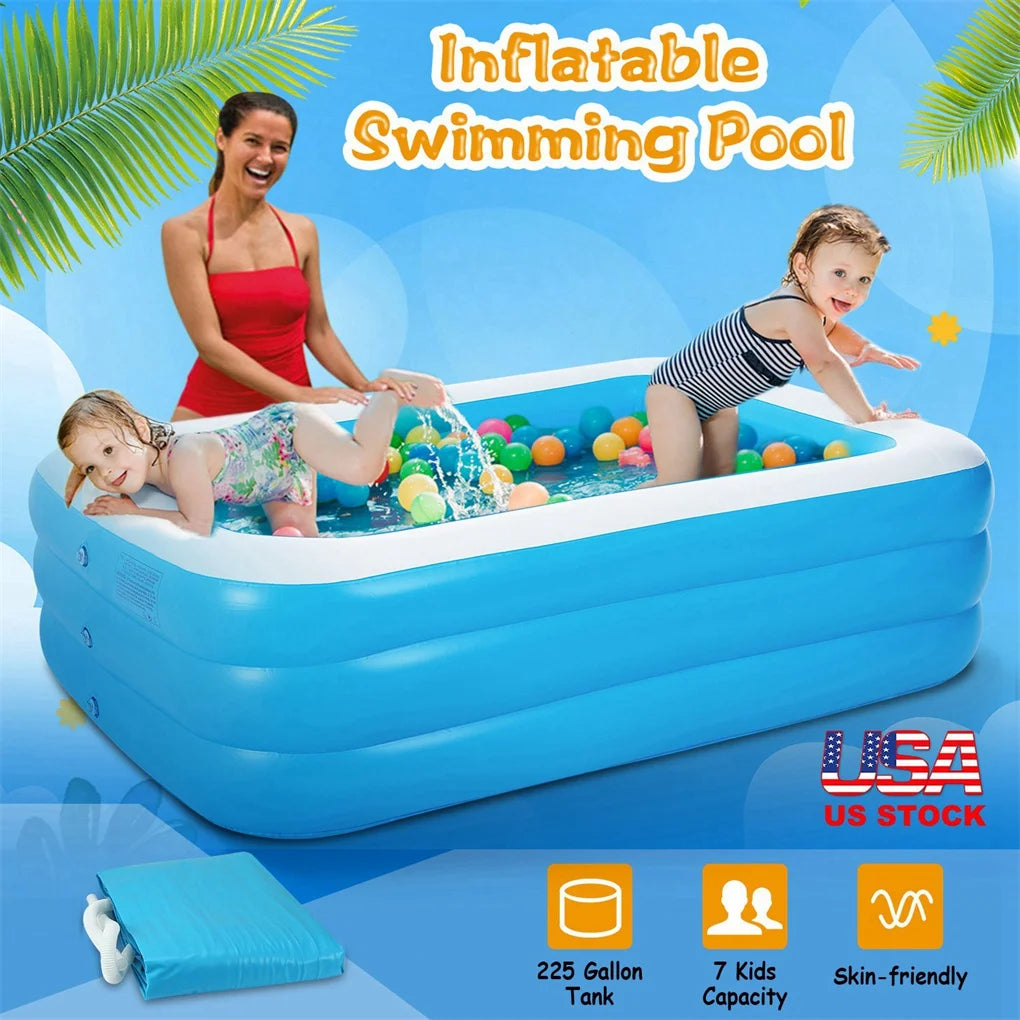 Inflatable Lounge Pool for Outdoor Garden and Backyard