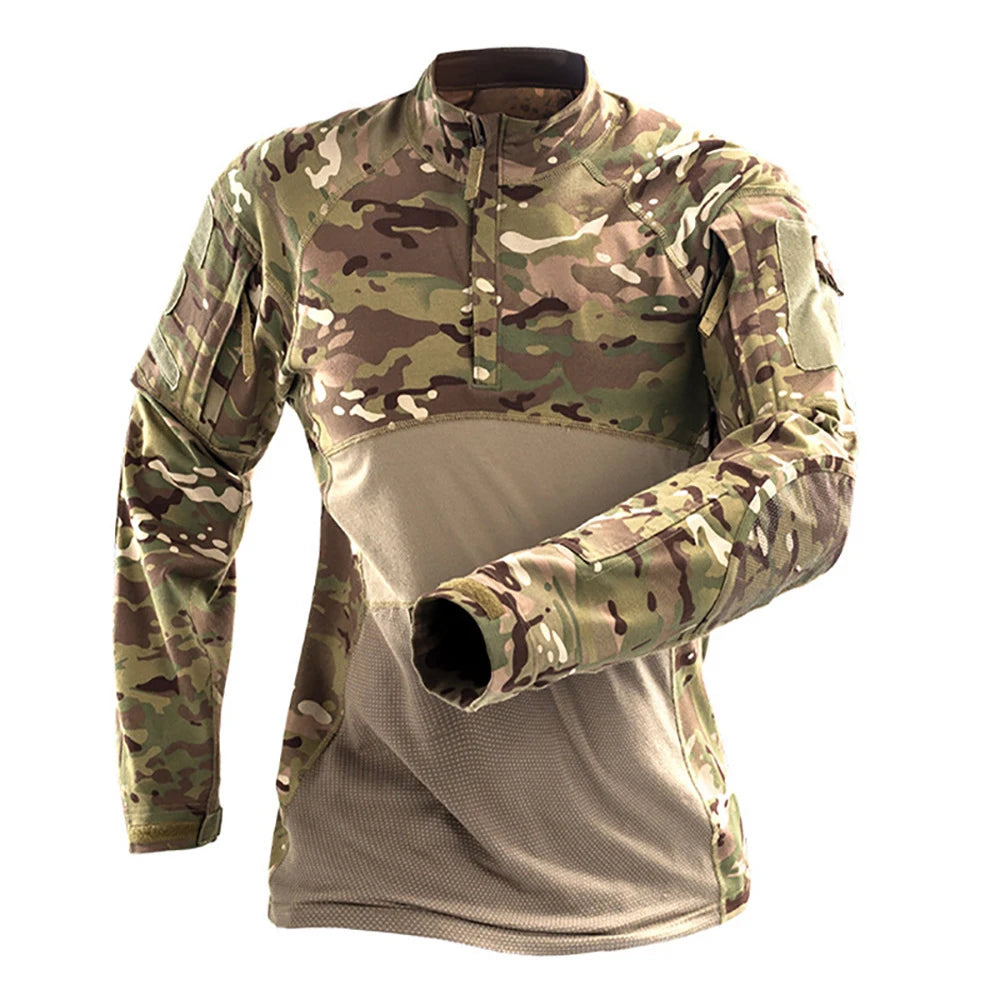 Multicam Tactical Combat Shirt and Pants Set for Airsoft Hunting