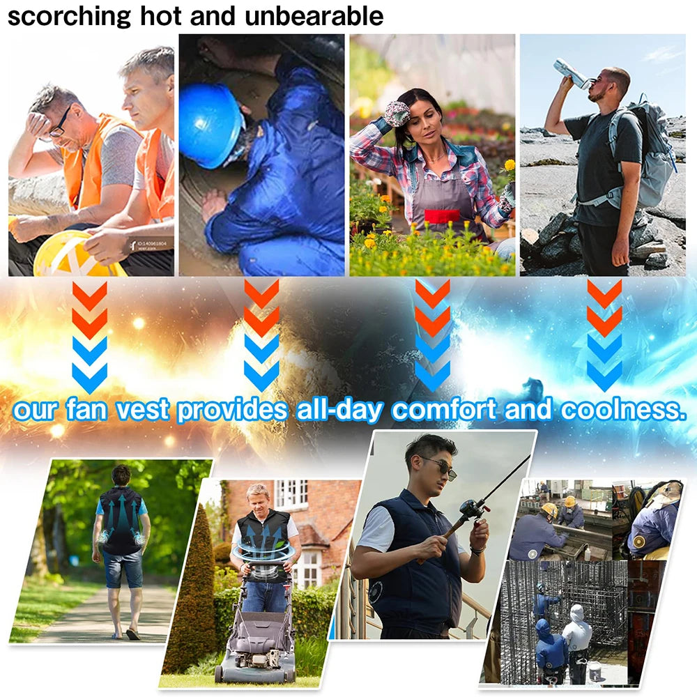 Wearable Cooling Vest With Fan For High Temperature Work