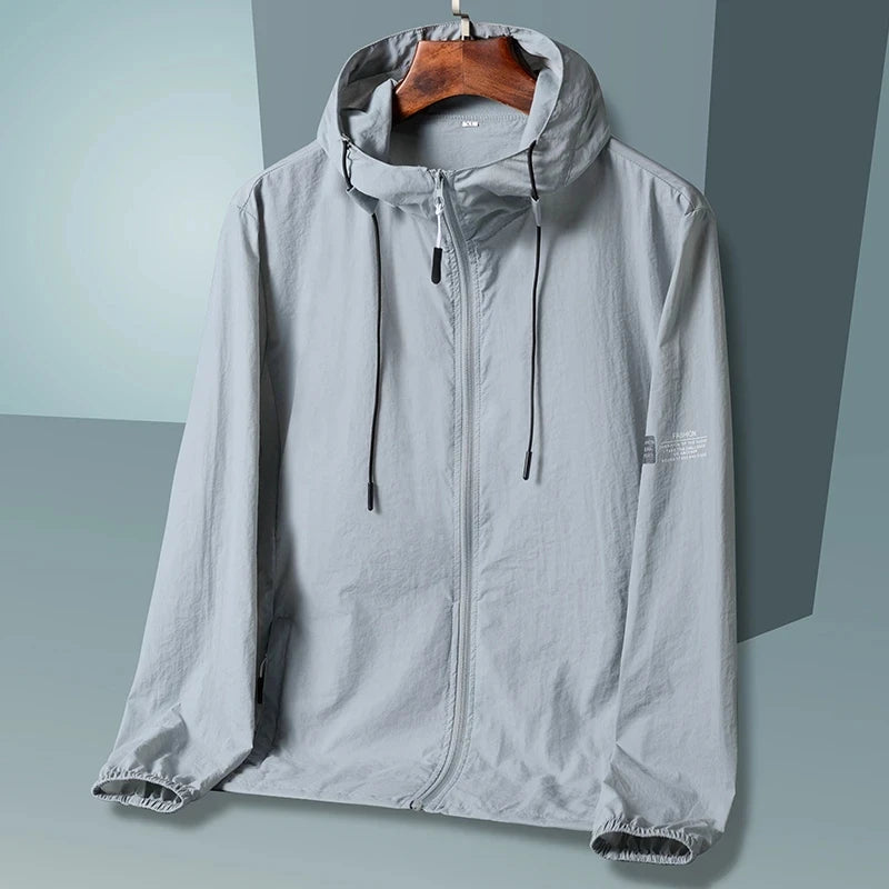 Unisex Summer Hooded Windbreaker Jacket Sun Protection Quick Dry Fishing Hunting