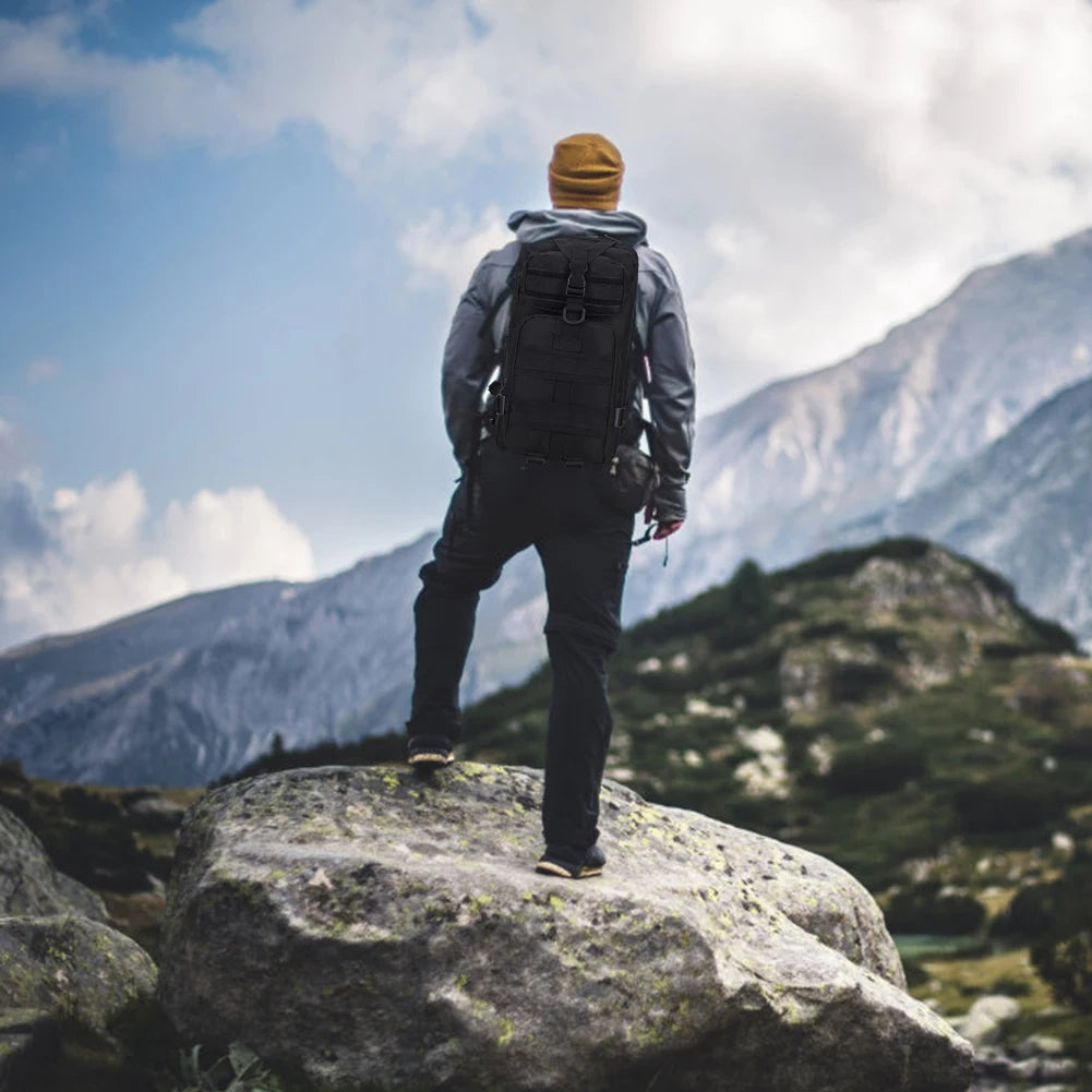 Alloet Tactical Travel Backpack For Hiking Camping Breathable Comfort