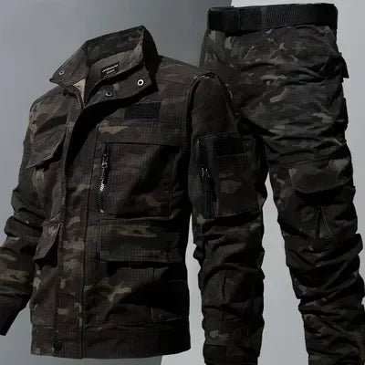 War Games Camouflage Suit Men Tactical Uniform Set 2Pcs Jacket Overalls