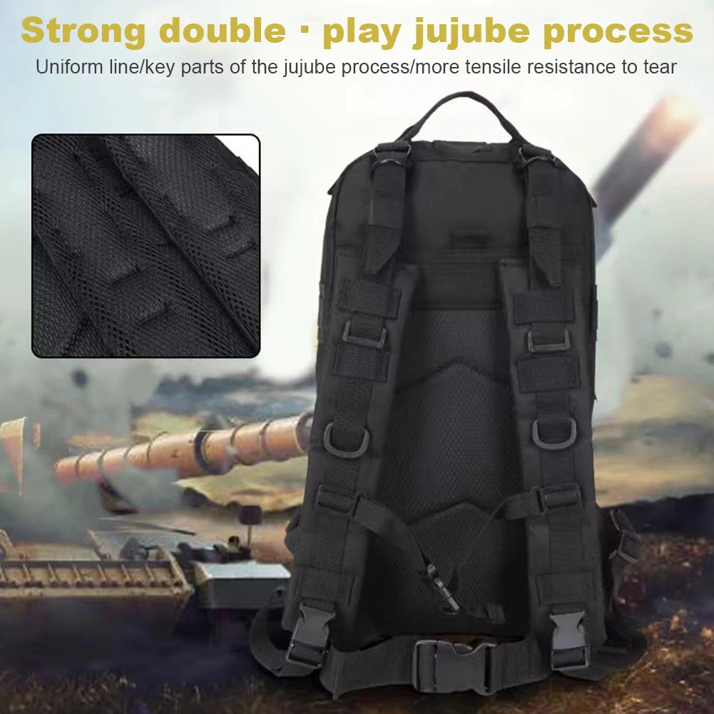 Alloet Tactical Travel Backpack For Hiking Camping Breathable Comfort