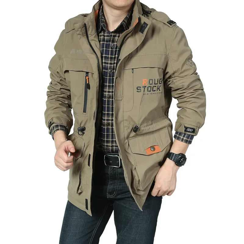 Mens Windproof Hooded Jacket Quick Dry Lightweight Coat